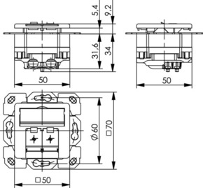 Telegärtner Anschlussdose aws AMJ45 8/8 Klasse E 100022942