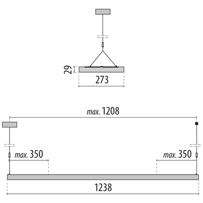 Performance in Light LED-Pendelleuchte 830/840, DALI, weiß LTX16C4DB801