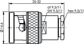 Telegärtner BNC-Kabelstecker G27 (Belden 9248) 100023445
