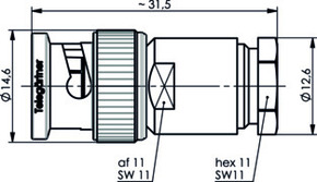Telegärtner BNC Kabelstecker Druckv. F.RG 58(G1) 100023337
