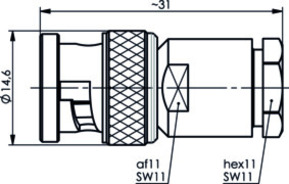 Telegärtner BNC-Kabelstecker G2 (RG59,71,62) MIL 100023497