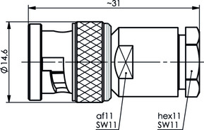 Telegärtner BNC-Kabelstecker G2 (RG59,71,62) MIL 100023497