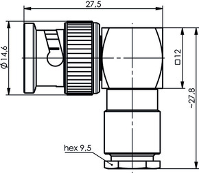 Telegärtner BNC-Kabelwinkelstecker G2 RG59B/U Druckver. 100023498
