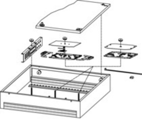 Telegärtner LWL-Kombi-Wandbox B/H/T 440x440x95mm 100022179