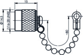 Telegärtner Abdeckkappe f.TNC,Sti/m.Kette 100021280