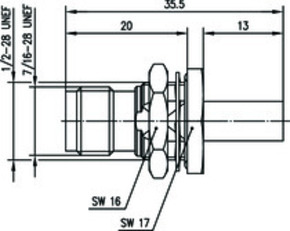 Telegärtner TNC Kabeleinb.buchse löt/cr RG59 75Ohm 100023823