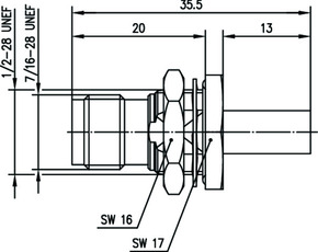 Telegärtner TNC Kabeleinb.buchse löt/cr RG59 75Ohm 100023823
