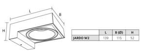 Abalight LED-Wandleuchte 840 JARDO-W2-8-840-B