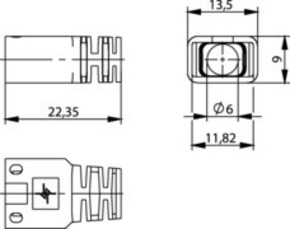 Telegärtner Knickschutztülle f.RJ45-Steck.ges, schwarz 100001166