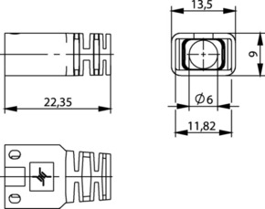 Telegärtner Knickschutztülle f.RJ45-Steck.ges, gn 100001220