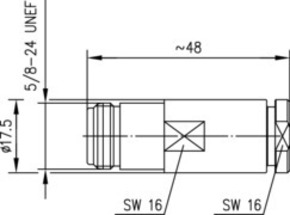 Telegärtner N-Kabelbuchse löt/schr. RG213/4 100024101