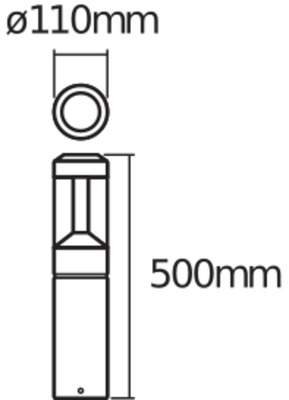 Ledvance LED-Pollerleuchte 500mm END.ST.L.Mod50012WDG