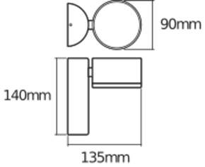 Ledvance LED-Wandleuchte END.ST.SpotRound8WDG