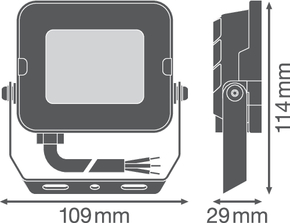 Ledvance LED-Fluter 830, schwarz FLCOMPV10W830SY100BK