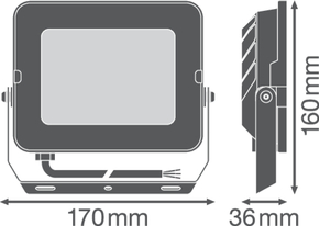 Ledvance LED-Fluter 840, weiß FLCOMPV50W840SYM100W