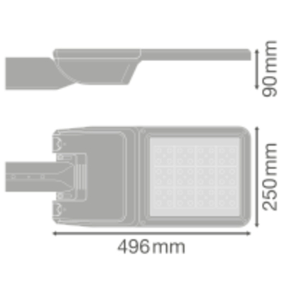 Ledvance LED-Mastleuchte 727, Z48-60 SLFL.MDP58W727RV25ST