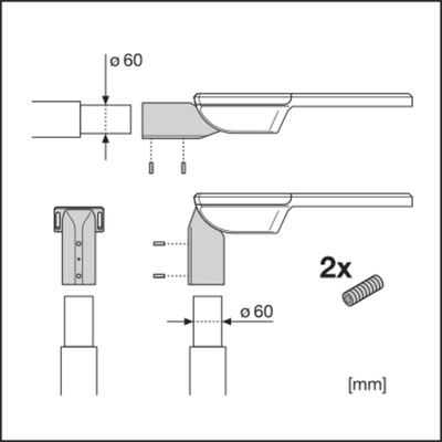 Ledvance LED-Mastleuchte 730, Z48-60 SLFL.MDP80W730RV25ST