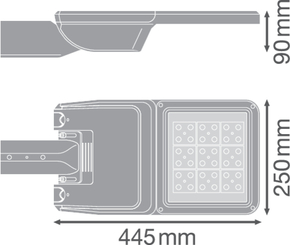 Ledvance LED-Mastleuchte 727, Z48-60 SLFL.SMP36W727RV25ST