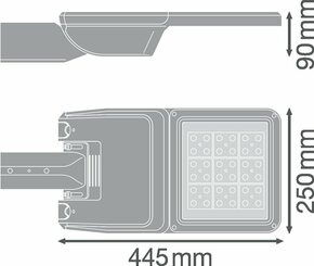 Ledvance LED-Mastleuchte 730, Z48-60 SLFL.SMP36W730RV25ST