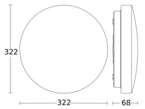 Steinel LED-Innenleuchte o. Sensor 320 x 68 mm 3000k RS PRO P2-R FL 3000K