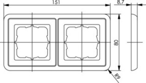 Telegärtner Abdeckrahmen 2-fach f.AMJ, aws 100027372