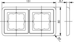 Telegärtner Abdeckrahmen 2-fach f.AMJ, aws 100027372