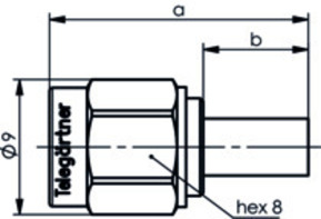 Telegärtner SMA Kabelstecker löt/cr RG58 100024605