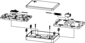 Telegärtner Micro-Spleißbox +4xSC-Kupp.+Pi.OS2 100022206