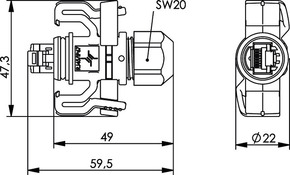 Telegärtner RJ45-Stecker 8-pol. 8(8) IP67 100023013