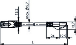 Telegärtner Patchkabel F/UTP 5E rt 0,5m HF 100008171