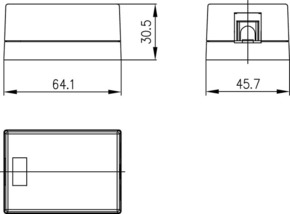 Telegärtner Modul-Aufnahme 1-fach 46x64, aws 100021366
