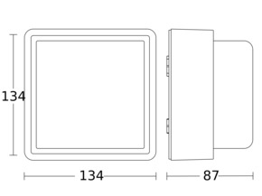 Steinel Sensor-LED-Außenleuchte 134 x 134 x 87 mm L 845 SC ANT 3000K