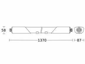 Steinel Sensor-LED-Innenleuchte 1370 x 87 x 58 mm RS PRO 5100 EM SC