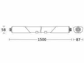 Steinel Sensor-LED-Innenleuchte 4000k 1600x85x58 mm RS PRO 5150 SC 5C