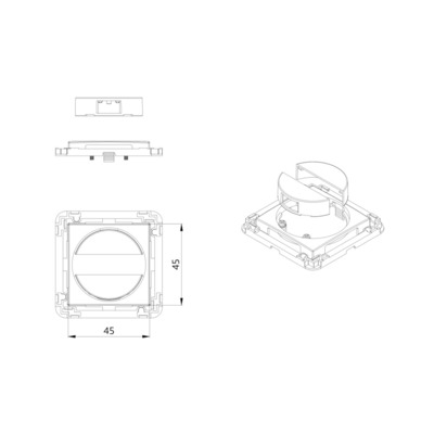 BEG Brück Electronic Zentralplatte 45x45 reinweiß 38946