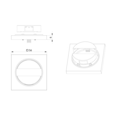 BEG Brück Electronic Zentralplatte 55x55 reinweiß glänz. 94346