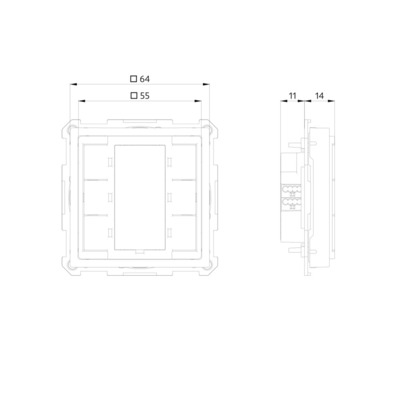 BEG Brück Electronic Mehrpunkttaster PB6-KNX-ST