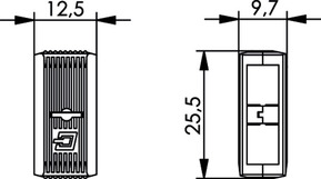Telegärtner Verbindungsklammer türkis f. SC Stecker 100000886