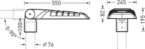 Trilux LED-Mastan-/Aufsatzleuchte 727, anthr. LIQ 50N-AB2L#7813540