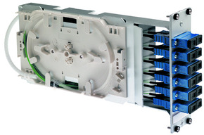 Telegärtner Modul 3HE/7TE beige m. 6xLCD Kuppl. 100022615
