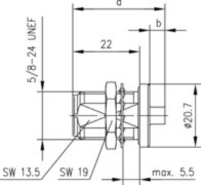 Telegärtner N-Kabeleinbaubuchse AG/TA G9 (UT-250) 100024019
