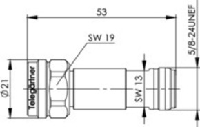 Telegärtner N-Dämpfungsgli. 10dB 10 dB, 2 W, 10 GHz 100024171