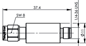 Telegärtner R-SMA-Dämpfungsglied 10dB 100024834