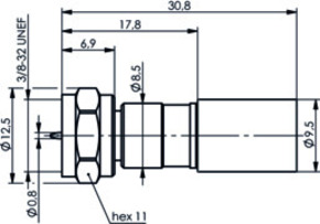 Telegärtner F-Kabelstecker HDTV Cr/Cr G2 (RG-59B/U) 100025624