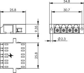 Telegärtner LC Quad Kupplung MM Phosphorbronzehülse 100007154