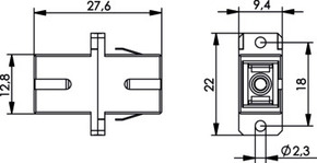 Telegärtner SC Kupplung, Multimode Keramikh. türkis 100007249