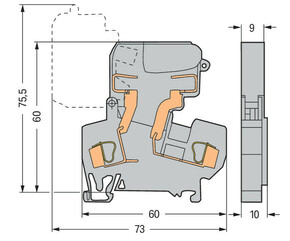 WAGO GmbH & Co. KG 2-Leiter-Sicherungsklemme Abschlussplatte,sw 281-811