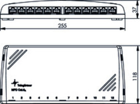 Telegärtner Mini-Verteiler Cat6A MPD12-HS K apws 100006997