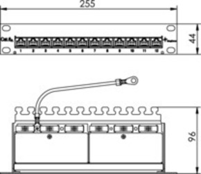 Telegärtner Mini PatchPanel Cat.6A MPP12-HS K 100007002