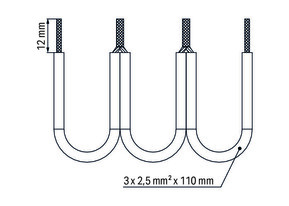 WAGO GmbH & Co. KG Drahtkettenbrücker 2,5mm² isoliert,schwarz 709-110